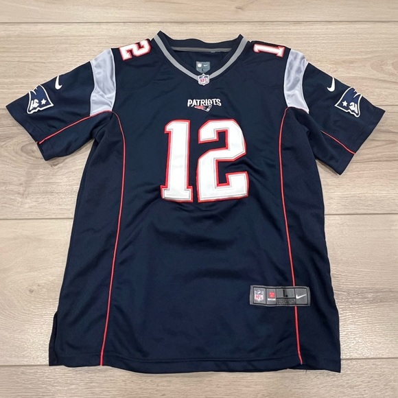 Nike Tom Brady #12 New England Patriots On Field NFL Football Jersey - Size L - Picture 1 of 6